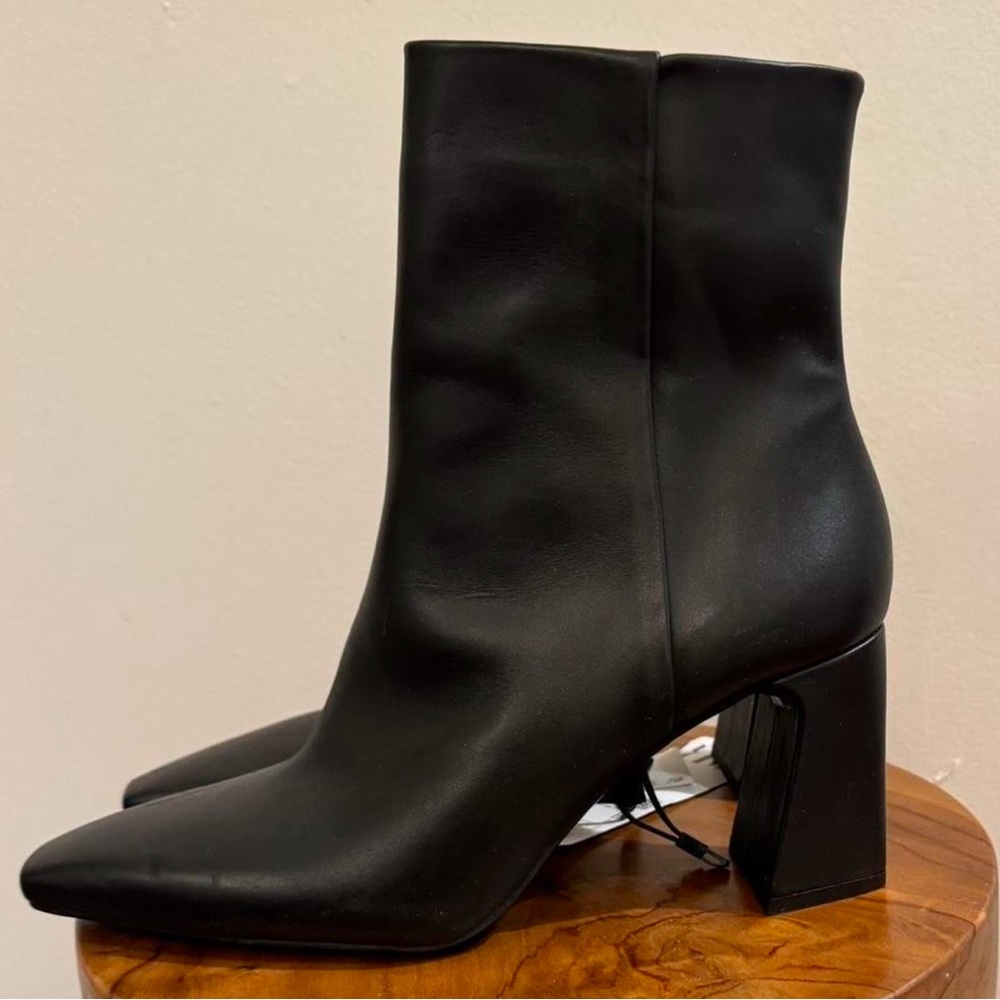 Zara Black Leather Boots - Picture 2 of 5